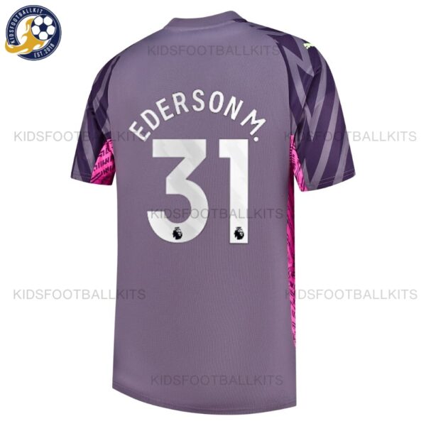 Manchester City Purple Goalkeeper Kids Kit Ederson M 31