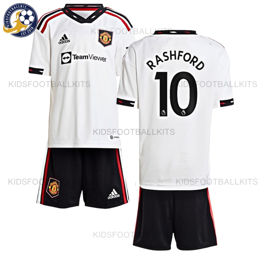 Man United Away Junior Kit Rashford 10