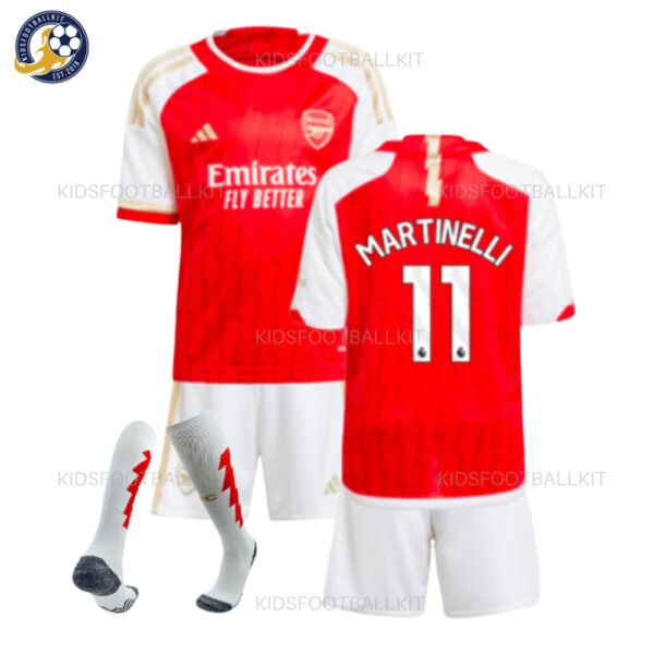 Arsenal Home Kids Kit 2023/24 MARTINELLI 11