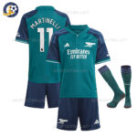 Arsenal Third Kids Football Kit 2023/24 MARTINELLI 11 Printed (With Socks)