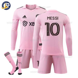 Inter Miami Home Kids Kit Long Sleeve Messi 10