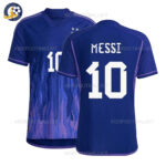 Argentina Away Men Football Shirt 2022 MESSI 10 Printed