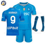 SSC Napoli Home Kids Football Kit 2023/24 OSIMHEN 9 Printed