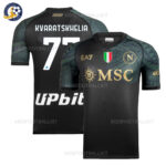 SSC Napoli Third Men Football Shirt 2023/24 KVARATSKHELIA 77 Printed