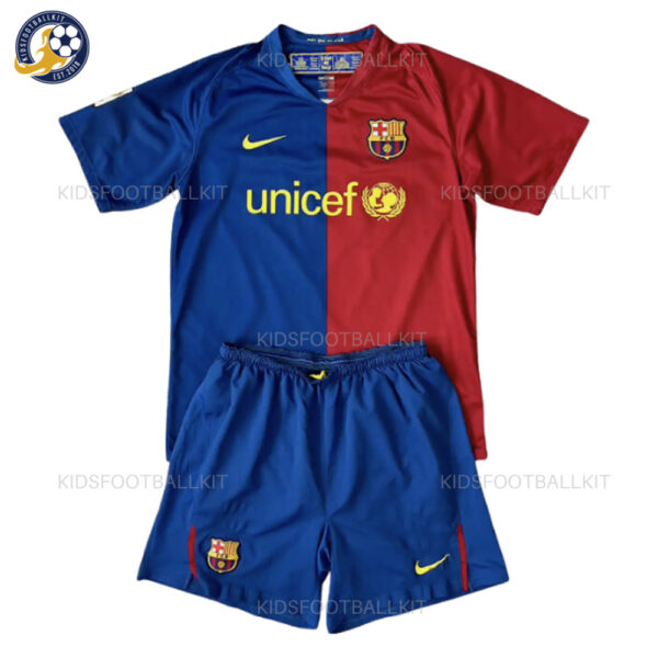 Retro Barcelona Home Kids Kit 2008/09