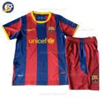 Retro Barcelona Home Kids Football Kit 2010/11 (No Socks)