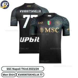 SSC Napoli Third Men Football Shirt 2023_24 – KVARATSKHELIA 77-over view-b