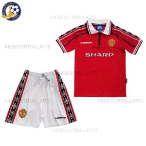 Manchester Utd Home Kids Football Kit 1998