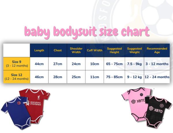 KFK baby size chart