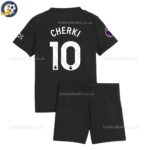 Man City CHERKI 10 Away Kids Football Kit 25_26 - back View