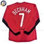 Manchester United BECKHAM 7 Home Men Football Shirt 2003/04 Long Sleeve