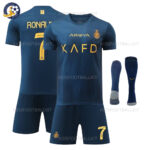 Al Nassr Away Kids Football Kit 2023/24 RONALDO 7 Printed (With Socks)