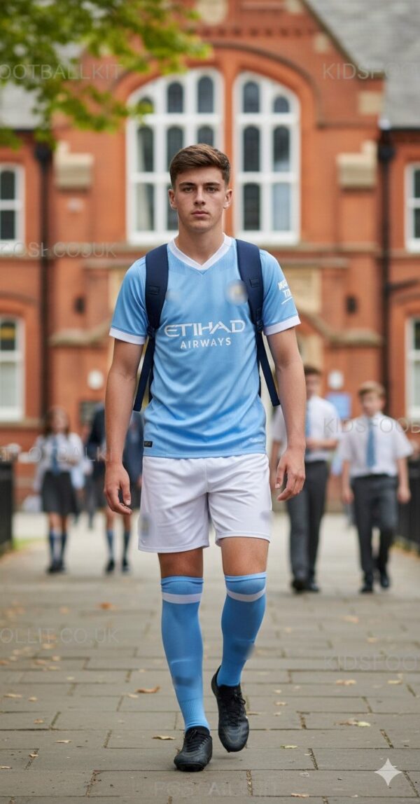 Manchester City Haaland 9 Home Kids Kit 2024/25 - AI GEN