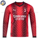 AC Milan Home Men Football Shirt 2023/24 Long Sleeve