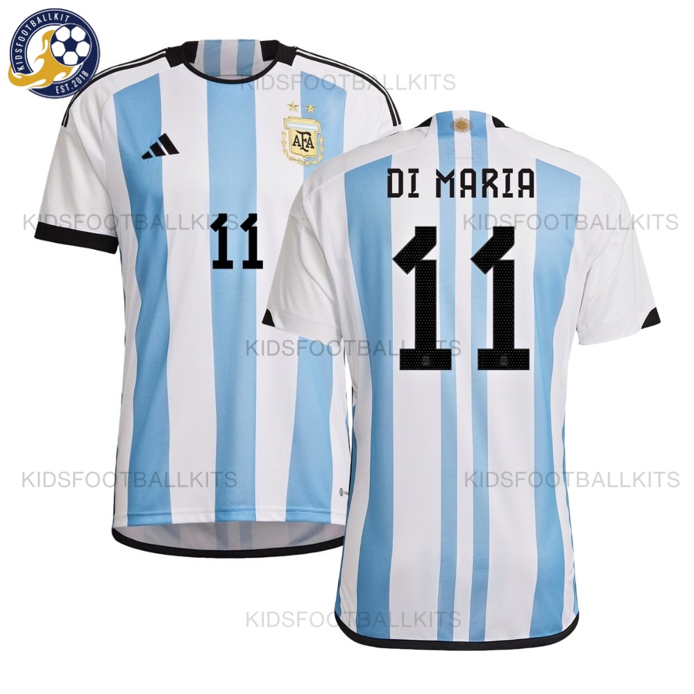 Argentina Home Men Football Shirt 2022 DI MARIA 11 Printed