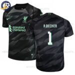 Liverpool Goalkeeper Black A.BECKER 1 Men Football Shirt 2023/24 Printed