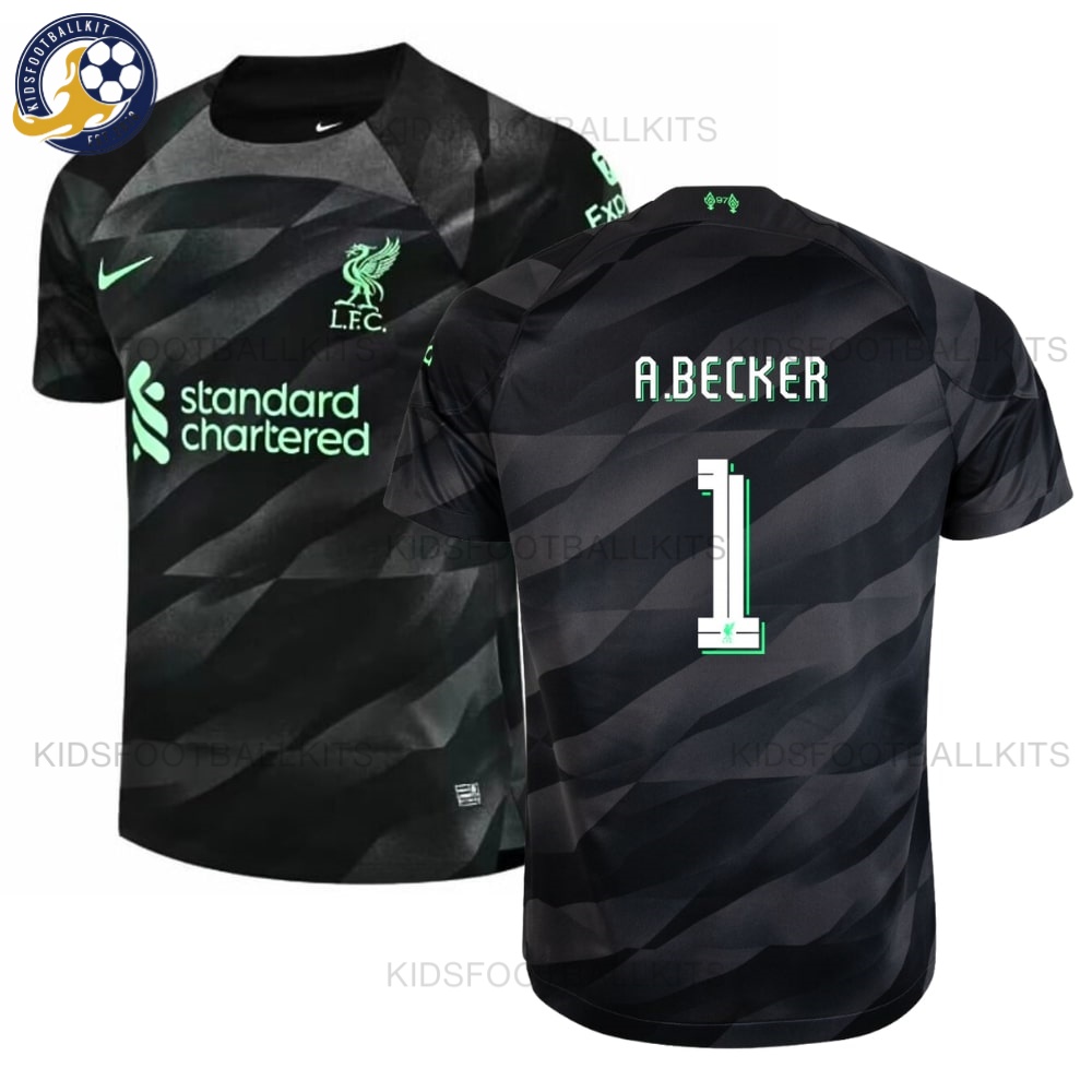 Liverpool Goalkeeper Black A.Becker 1 Men Football Shirt