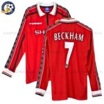 Manchester United BECKHAM 7 Home Men Football Shirt 1998/99 Long Sleeve