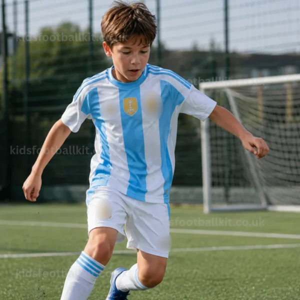 Argentina Home Kids Football Kit 2024 (No Socks) - White