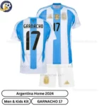 Argentina Home Men and Kids Football Kit 202Argentina Home Men and Kids Football Kit 2024 – GARNACHO 174 – GARNACHO 17