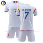 Belgium Away Kids Football Kit 2022 DE BRUYNE 7 Printed (No Socks)