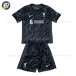 Liverpool Goalkeeper Black Kids Football Kit 2024/25 (No Socks)