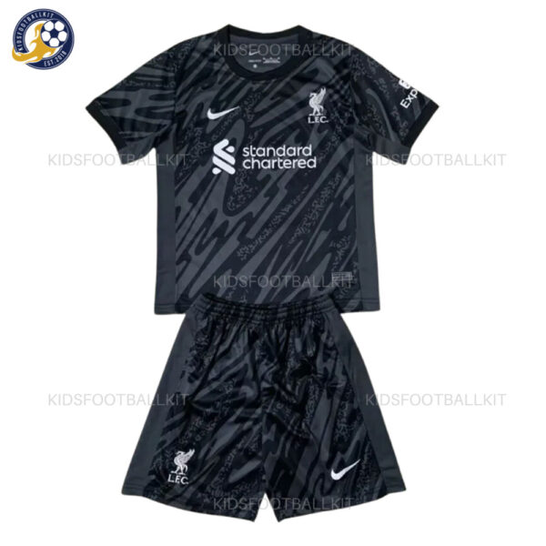 Liverpool Goalkeeper Black Kids Kit