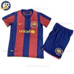 Retro Barcelona Home Kids Football Kit 2007/08 (No Socks)