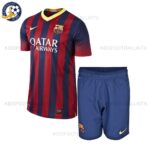 Retro Barcelona Home Kids Football Kit 2013/14 (No Socks)