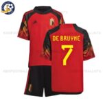 Belgium Home Kids Football Kit 2022 DE BRUYNE 7 Printed (No Socks)