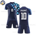 Croatia Away Kids Football Kit 2022 MODRIĆ 10 Printed (No Socks)