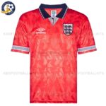 Retro England Away Red Men Football Shirt 1990
