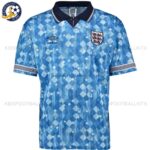 Retro England Blue Men Football Shirt 1990