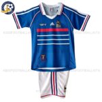 Retro France Home Kids Football Kit 1998 (No Socks)