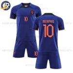 Netherlands Away Kids Football Kit 2022 MEMPHIS 10 Printed (No Socks)