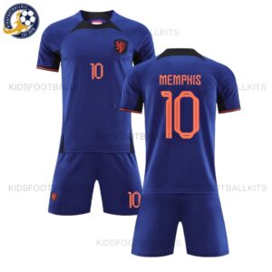 Netherlands Away Kids Kit 2022 MEMPHIS 10