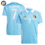 Belgium Away Men Football Shirt 2024 DE BRUYNE 7 Printed