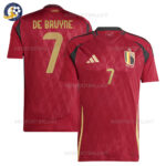 Belgium Home Men Football Shirt 2024 DE BRUYNE 7 Printed
