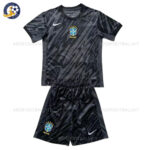 Brazil Black Goalkeeper Junior Football Kit 2024 (No Socks)
