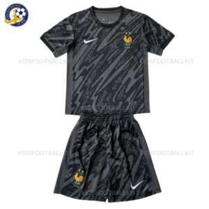 France Black Goalkeeper Junior Kit 2024