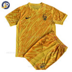 France Yellow Goalkeeper Junior Football Kit 2024 (No Socks)