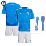 Italy Home Kids Football Kit 2024/25 (With Socks)