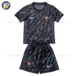 Portugal Black Goalkeeper Junior Football Kit 2024 (No Socks)