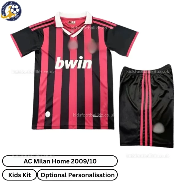 AC Milan Home Kids Kit 2009_10-front view