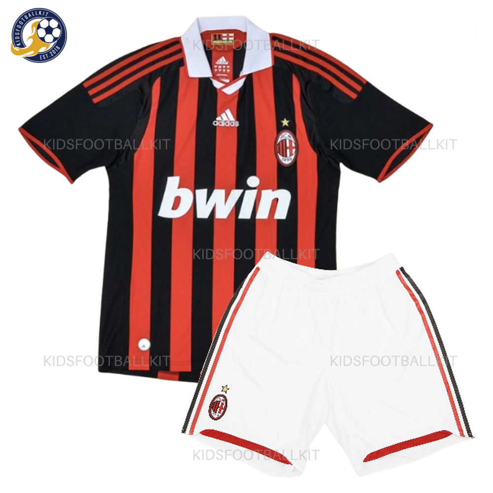 AC Milan Home Kids Football Kit 2009/10