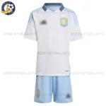 Aston Villa Away Kids Football Kit 2024/25 - front view blur