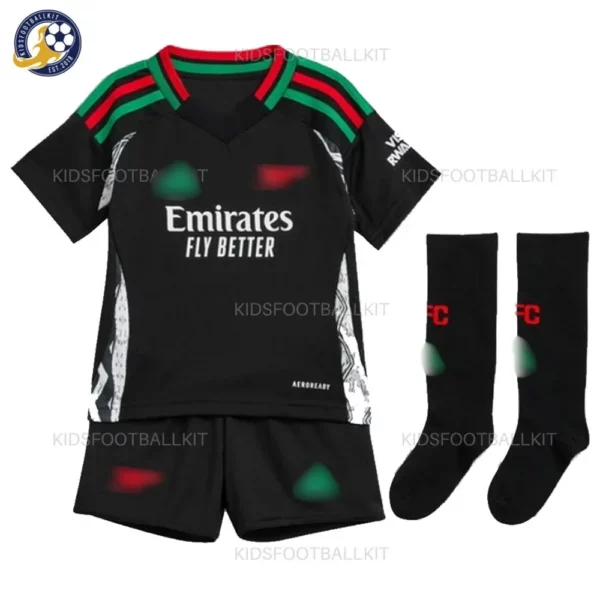 Arsen^_^aI Away Kids Football Kit 2024/25 (With Socks) - blur