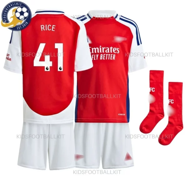 Arsen^_^aI Home Kids Football Kit 2024/25 – RICE 41 (With Socks) - blur
