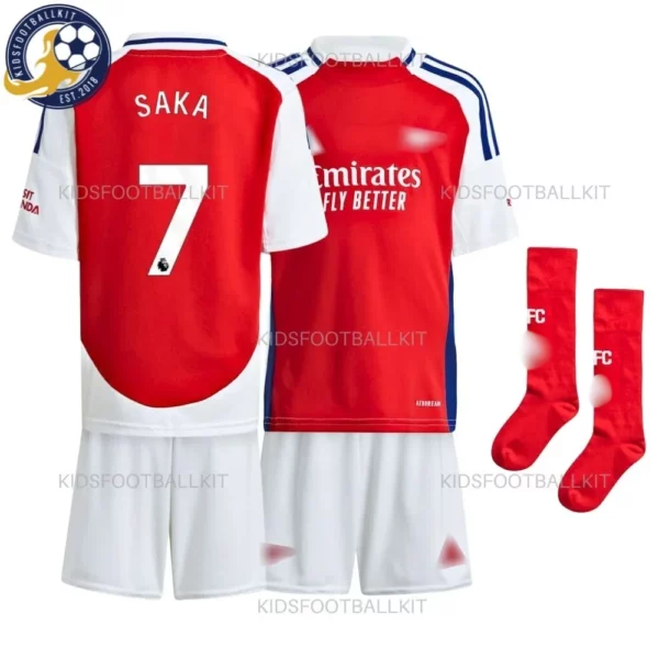 Arsen^_^aI Home Kids Football Kit 2024/25 – SAKA 7 (With Socks) - blur