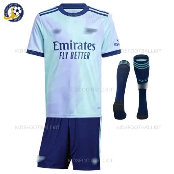 Arsen^_^aI Third Kids Football Kit 2024/25 (With Socks) - blur